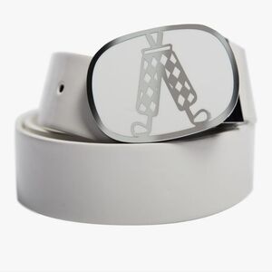 Royal & Awesome White Golf Belt